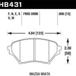 Load image into Gallery viewer, Hawk 01-05 Miata w/ Sport Suspension HP+ Street Front Brake Pads D890 - Main Product View