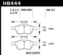 Load image into Gallery viewer, Hawk 02-06 Mini Cooper / Cooper S HP+  Street Front Brake Pads - Main Product View