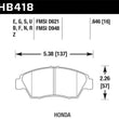 Load image into Gallery viewer, Hawk 02-06 RSX (non-S) Front / 03-11 Civic Hybrid / 04-05 Civic Si HP DTC-60 Front Race Brake Pads - Side View