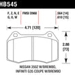 Load image into Gallery viewer, Hawk 03-04 Infiniti G35 / 04-09 Nissan 350z w/ Brembo Brakes DTC-70 Race Front Brake Pads - Main Product View