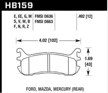 Load image into Gallery viewer, Hawk 03-05 Mazda Miata Rear ER-1 Brake Pad Set - Main Product View