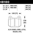 Load image into Gallery viewer, Hawk 03-06 Evo / 04-09 STi / 03-07 350z Track edition/G35 w/ Brembo HPS Street Rear Brake Pads - Main Product View