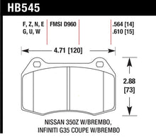 Load image into Gallery viewer, Hawk 03-07 G35/350z w/ Brembo Performance Ceramic Street Front Brake Pads - Main Product View