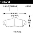 Load image into Gallery viewer, Hawk 04-06 Pontaic GTO HPS 5.0 Rear Brake Pads - Side View
