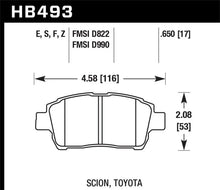 Load image into Gallery viewer, Hawk 04-07 xA/xB D990 Blue 9012 Race Front Brake Pads - Back View