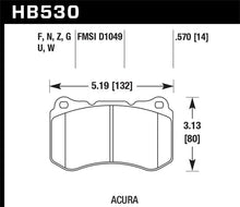 Load image into Gallery viewer, Hawk 04-08 Acura TL HPS 5.0 Front Brake Pads - Main Product View