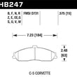 Load image into Gallery viewer, Hawk 04-09 Cadillac XLR /  97-11 Chevrolet Cadillac / 05-06 Pontiac GTO DTC-70 Front Race Brake Pads - Side View