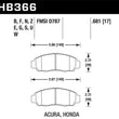 Load image into Gallery viewer, Hawk 04+ Accord TSX / 99-08 TL / 01-03 CL / 08+ Honda Accord EX HPS Street Front Brake Pads - Main Product View