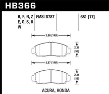 Load image into Gallery viewer, Hawk 04+ Accord TSX / 99-08 TL / 01-03 CL / 08+ Honda Accord EX HPS Street Front Brake Pads - Main Product View