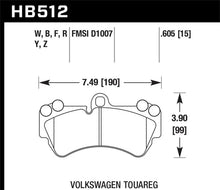 Load image into Gallery viewer, Hawk 04 Volkswagen Touareg Performance Ceramic Street Front Brake Pads - Main Product View