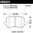 Load image into Gallery viewer, Hawk 05-07 Cobalt SS / 08-09 HHR / 04+ Malibu / 07A+ G5 GT / 06+ G6 / HPS Street Front Brake Pads - Side View
