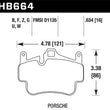 Load image into Gallery viewer, Hawk 05-08 Porsche 911 Carrera Front &amp; Rear / 07-08 Cayman Front Perf Ceramic Street Brake Pads - Main Product View