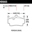 Load image into Gallery viewer, Hawk 05-16 Porsche Boxster / 07-14 Porsche Cayman DTC-70 Race Rear Brake Pads - Main Product View