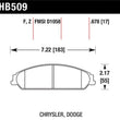 Load image into Gallery viewer, Hawk 05 Chrysler 300C w/ Perf. and HD Suspension Performance Ceramic Street Front Brake Pads - Main Product View