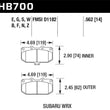 Load image into Gallery viewer, Hawk 06-07 Subaru Impreza WRX Front ER-1 Brake Pads - Main Product View