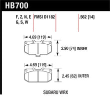 Load image into Gallery viewer, Hawk 06-07 Subaru WRX Blue 9012 Front Race Pads - Additional View 5