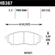 Load image into Gallery viewer, Hawk 06-09 350z/ 05-08 G35 w/o Brembo Performance Ceramic Street Front Brake Pads - Main Product View