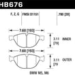 Load image into Gallery viewer, Hawk 06-10 BMW M5/M6 HPS Street Front Brake Pads - Main Product View