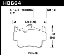Load image into Gallery viewer, Hawk 06-14 Porsche Cayman Rear HP+ Brake Pads - Main Product View