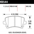 Load image into Gallery viewer, Hawk 06 Audi A6 Quattro Avant / 06-09 A6 Quattro  HP+ Rear Brake Pads - Main Product View