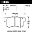Load image into Gallery viewer, Hawk 06+ Civic Si HPS Street Rear  Brake Pads - Main Product View