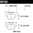 Load image into Gallery viewer, Hawk 07-08 BMW X5 3.0si/4.8i / 09-13 X5 Xdrive / 08-13 X6 Xdrive Perf Ceramic Frt Street Brake Pads - Main Product View