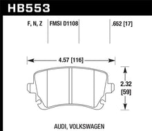 Load image into Gallery viewer, Hawk 07-11 Audi S6 HPS 5.0 Rear Brake Pads - Side View