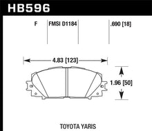 Load image into Gallery viewer, Hawk 07-16 Toyota Yaris HPS 5.0 Front Brake Pads - Main Product View