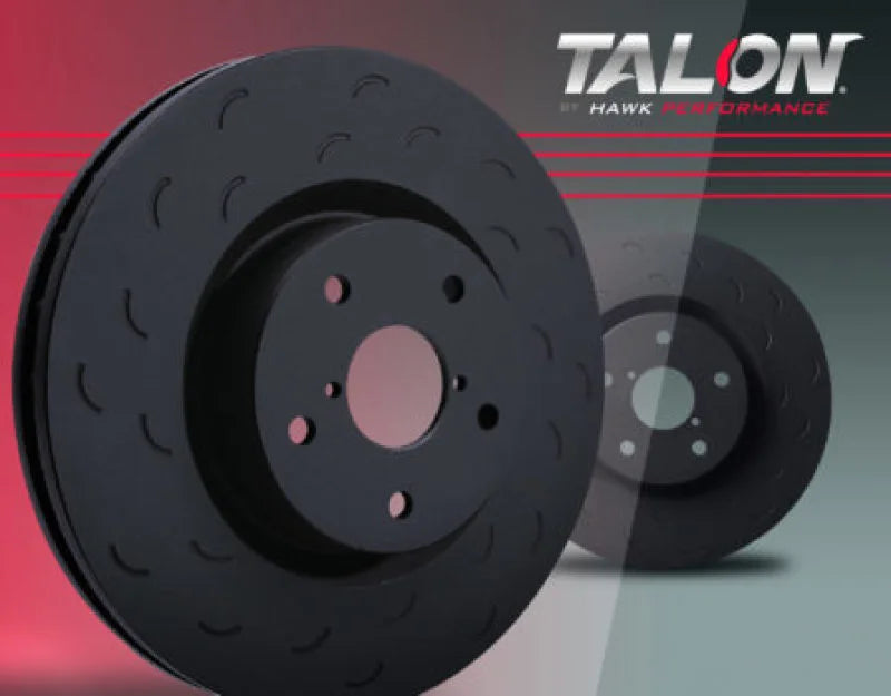 Hawk 07-18 Silverado 1500 Rear Talon Slotted-Only Street Rear Brake Rotors - Detail View