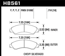 Load image into Gallery viewer, Hawk 07 Chevy Tahoe LTZ Front LTS Brake Pads - Side View