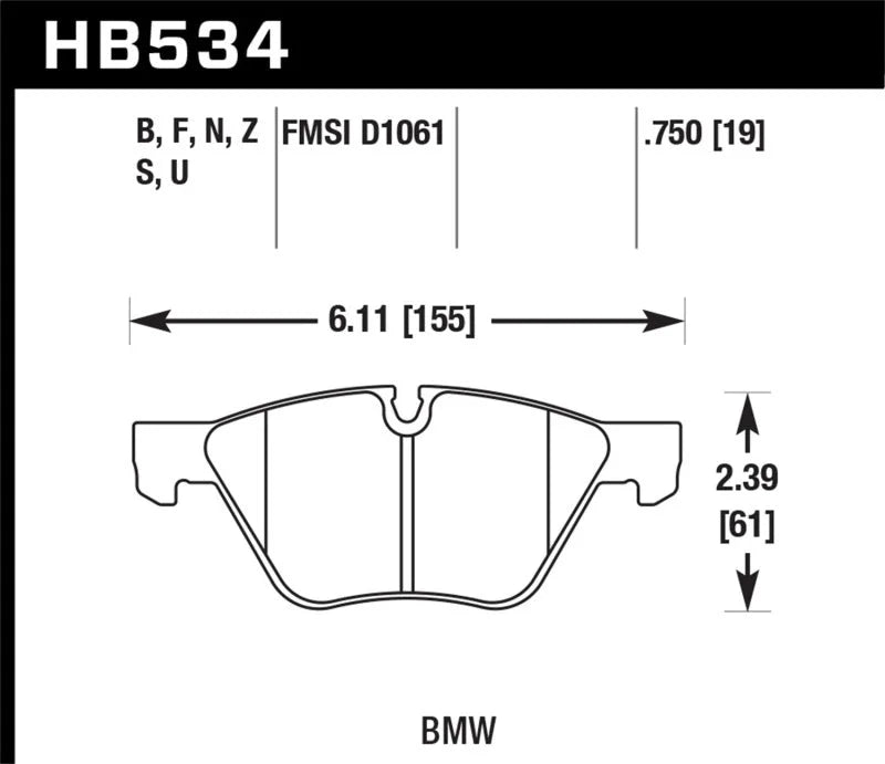 Hawk 08-12 BMW 128i /06 325i/325Xi /07 328i/328Xi /06 330i/330Xi Front DTC-70 Race Brake Pads - Main Product View