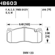Load image into Gallery viewer, Hawk 08-13 BMW 135i 3.0L Base Front ER-1 Brake Pads - Main Product View