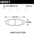 Load image into Gallery viewer, Hawk 08 WRX Rear Performance Ceramic Street Brake Pads - Main Product View