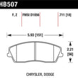 Load image into Gallery viewer, Hawk 09-10 Dodge Challenger SE/06-10 Charger SE/05-10 Chrysler 300 HPS Street Front Brake Pads - Installation View