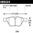 Load image into Gallery viewer, Hawk 09-11 BMW Z4 / 04-05 525I / 08-11 128I / 06 325I/325XI / 07 328I/328XI HPS Street Front Brake P - Side View