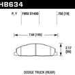 Load image into Gallery viewer, Hawk 09-14 Dodge Ram 2500/3500 Rear LTS Brake Pads - Side View