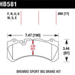 Load image into Gallery viewer, Hawk 09 Nissan GT-R R35 Brembo Blue 9012 Race Front Brake Pads - Additional View 5