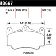 Load image into Gallery viewer, Hawk 09 Porsche 911 Carrera S w/ Iron Discs Front DTC-70 Race Brake Pads - Back View