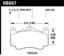 Load image into Gallery viewer, Hawk 09 Porsche 911 Carrera S w/ Iron Discs Front DTC-70 Race Brake Pads - Back View
