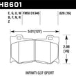 Load image into Gallery viewer, Hawk 10-11 Infiniti FX50 / 09-10 G37 / 09-10 Nissan 370Z DTC-60 Race Front Brake Pads - Main Product View