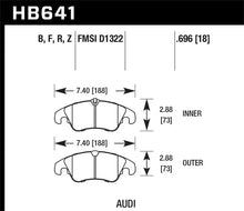 Load image into Gallery viewer, Hawk 10-14 Audi A5 HP+ Street Front Brake Pads - Main Product View