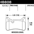 Load image into Gallery viewer, Hawk 10-15 Mercedes-Benz E63 AMG / 14-16 Mercedes-Benz E63 AMG S Ceramic Street Rear Brake Pads - Main Product View