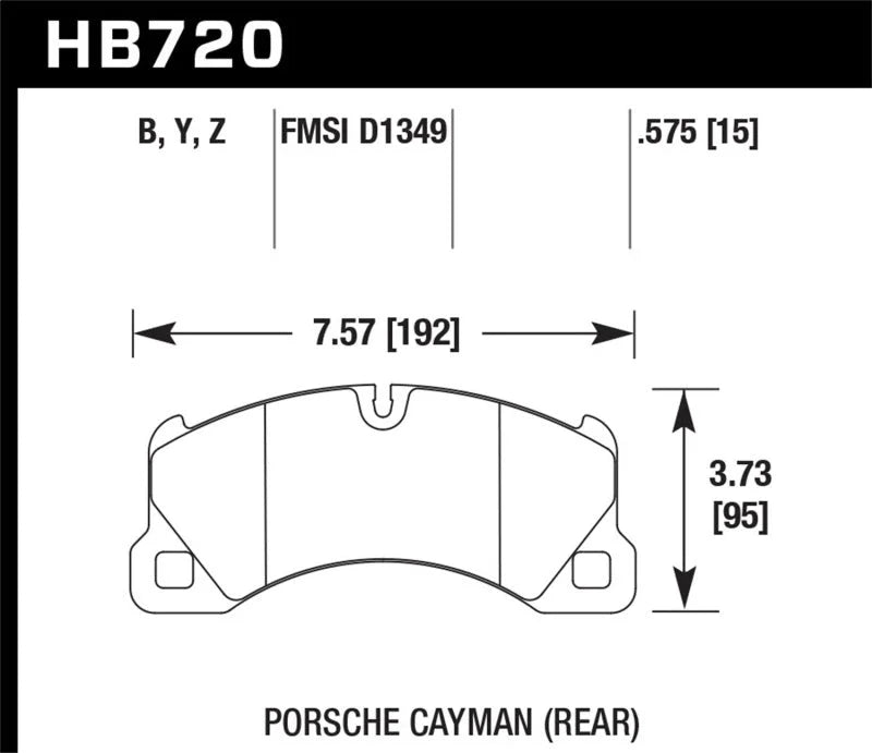 Hawk 10-16 Porsche Panamera / 08-15 Porsche Cayenne Performance Ceramic Street Front Brake Pads - Main Product View