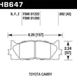 Load image into Gallery viewer, Hawk 10 Lexus ES350 / 07-11 Toyota Camry SE/XLE HPS Street Front Brake Pads - Main Product View