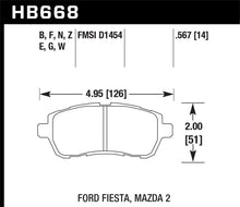 Load image into Gallery viewer, Hawk 11-19 Ford Fiesta 1.6L S OE Incl.Clips Front ER-1 Brake Pads - Main Product View