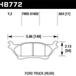 Load image into Gallery viewer, Hawk 12-16 Ford F-150 Performance Ceramic Street Rear Brake Pads - Side View