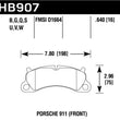 Load image into Gallery viewer, Hawk 12-16 Porsche 911 Carrera S DTC-60 Front Brake Pads - Side View
