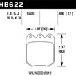 Load image into Gallery viewer, Hawk 13-15 BMW xDrive28i 2.0L / DTC-60 Race Rear Brake Pads - Back View