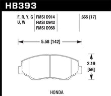 Load image into Gallery viewer, Hawk 13-15 Honda Civic Si DTC-60 Front Race Brake Pads - Side View