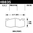 Load image into Gallery viewer, Hawk 13-16 BMW 5 Series HPS 5.0 Front Brake Pads - Main Product View